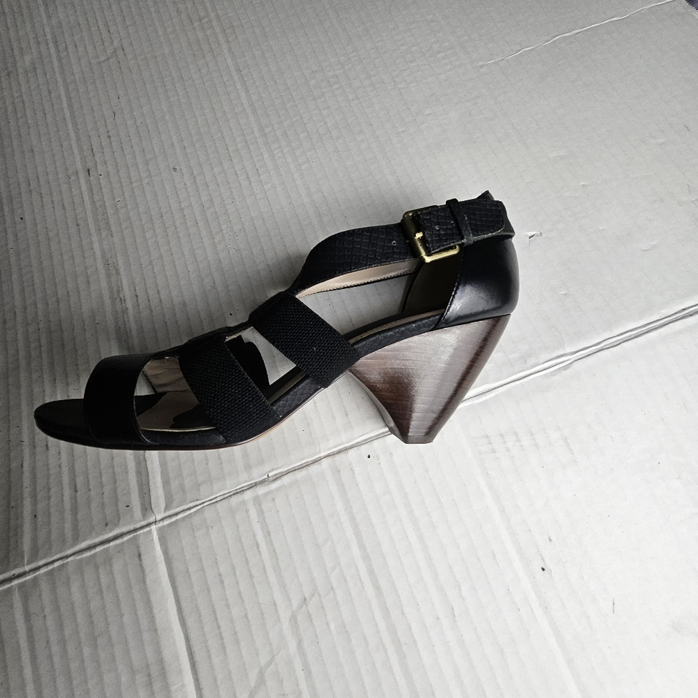 MRKT. Dakota Women Black Mid Wedge Stretch Sandals Size 9.5 Medium - Picture 8 of 13